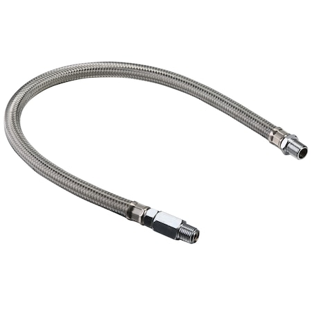 Bulldog Winch Leader Hose with check valve 3/8" x 20" stainless braided 42031